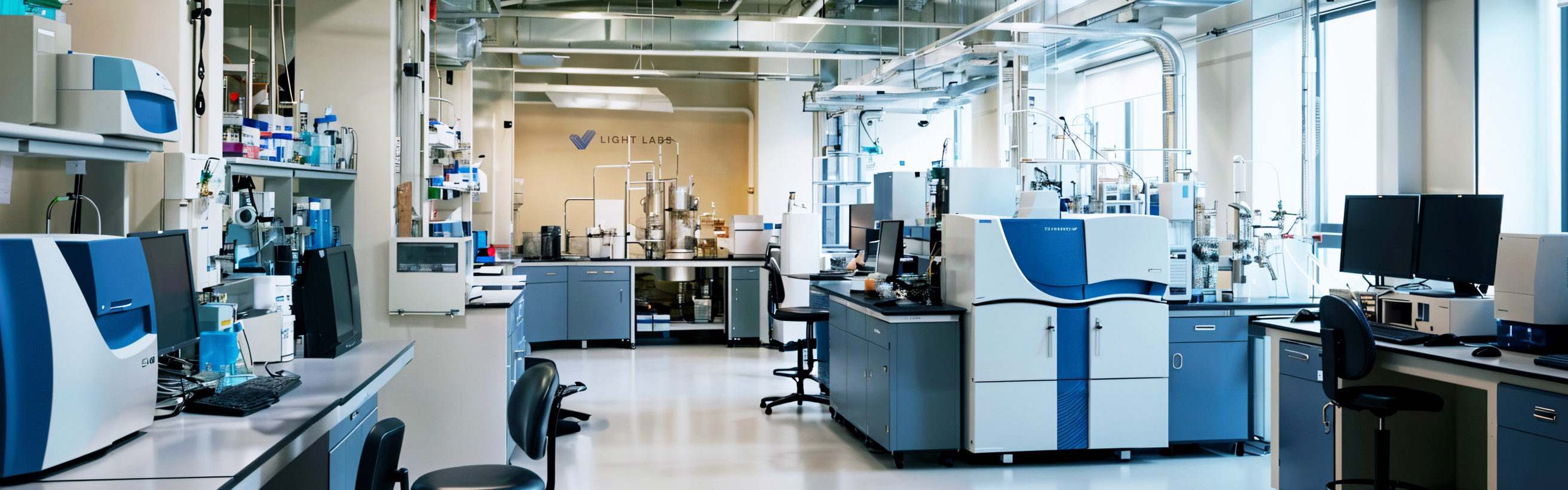Light Labs laboratory with analytical instruments used for testing and quality decisions.